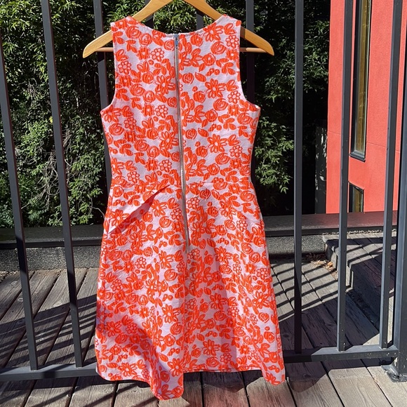 Betsey Johnson White & Orange Floral Sleeveless dress - Picture 5 of 7